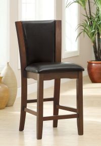 Furniture of America CM3710PC-2PK Manhattan - Counter Height Chair (Set of 2) - Dark Cherry / Brown