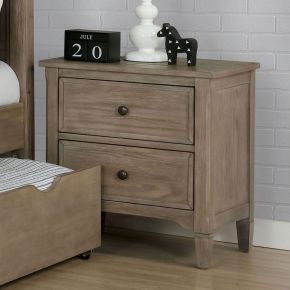 Furniture of America FOA7175N Vevey - Nightstand - Wire - Brushed Warm Gray