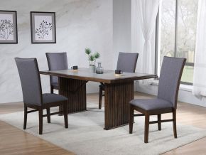 Coaster Fine Furniture 193591-S5 Sherwood - 5 Piece Rectangular Dining Table Set - Brown / Dark Gray