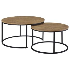 Coaster Fine Furniture 736030 Lainey - 2 Piece Round Nesting Coffee Table - Mango