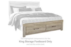 Signature Design by Ashley® B331-56S Bellaby - King Storage Footboard - Whitewash