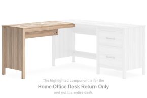 Signature Design by Ashley® H3929-34R Battelle - Home Office Desk Return - Tan