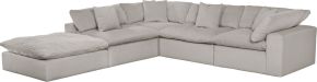 Jackson 4445/31/59/28-26 Posh - 5 Piece Modular Sectional With 2 Armless, 2 Corners, 1 Cocktail Ottoman - Dove