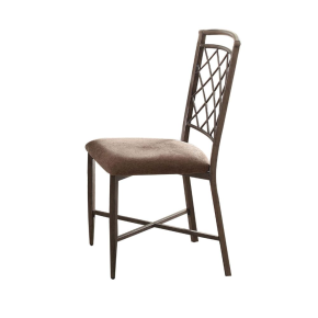 ACME 73002 Aldric - Side Chair (Set of 2) - Fabric & Antique