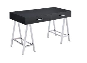 ACME 92227 Coleen - Writing Desk - Black High Gloss & Chrome
