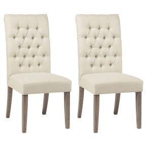 CoasterEssence 123052 Douglas - Upholstered Dining Side Chair (Set of 2) - Oatmeal