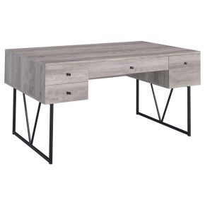 CoasterEveryday 801999 Analiese - 4-Drawer Writing Desk - Gray Driftwood