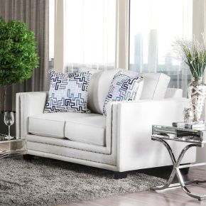 Furniture of America SM2675-LV Ilse - Loveseat - Off-White / Blue