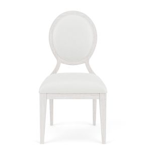 Riverside Furniture 82558 Hepburn - Oval Back Upholstered Side Chair (Set of 2) - White
