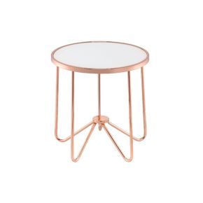 ACME 81837 ACME 81837 Alivia - End Table - Frosted Glass & Rose Gold