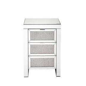 ACME 97661 Lavina - Accent Table - Mirrored & Faux Diamonds