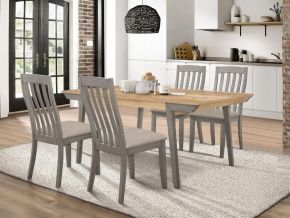 CoasterEveryday 109811-S5 Nogales - 5 Piece Rectangular Dining Table Set - Coastal Gray