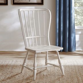 Liberty Furniture 244-C1000S Magnolia Manor - Windsor Back Side Chair - Antique White