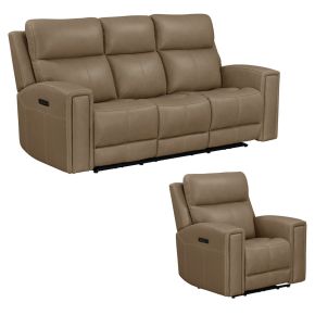 Liberty Furniture 7021TO-UPH-SOREC Camden - Sofa & Recliner - Brown