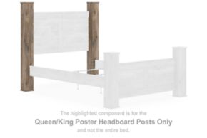 Signature Design by Ashley® PCB2260-61 Rusticott - Queen/King Poster Headboard Posts - Brown