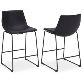 Ashley Furniture D372-624 Ashley Furniture D372-624 Centiar - Upholstered Barstool (Set of 2) - Black