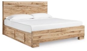 Ashley Furniture B1050B33 Ashley Furniture B1050B33 Hyanna - King Panel Bed With 2 Side Storage - Tan Brown