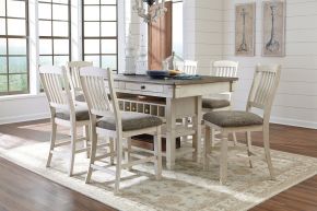 Ashley Furniture D647/32/124(6) Ashley Furniture D647/32/124(6) Bolanburg - 7 Pc. - Counter Table, 6 Barstools - Beige