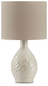 Signature Design by Ashley® L180194 Garinton - Cream - Ceramic Table Lamp