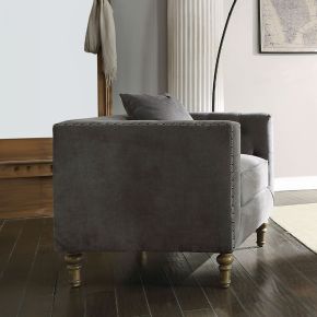 ACME 53582 Sidonia - Chair With Pillow - Gray Velvet