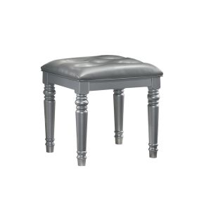 New Classic BA9698S-092 New Classic BA9698S-092 Valentino - Vanity Table Stool - Silver