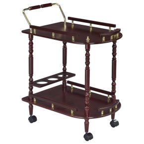 CoasterEveryday 3512 Palmer - 2-Tier Rectangular Wood Bar Cart - Merlot