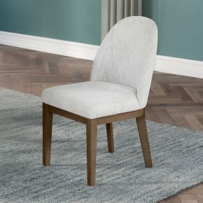 New Classic D1464B-20 Essence - Upholstered Curved Back Chair - Brown
