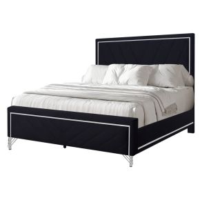 New Classic B1891-315 Ava - Queen Headboard, Footboard & Slat Kit - Ebony