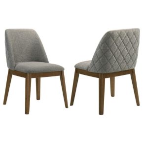 Coaster Fine Furniture 193822 Franklin - Upholstered Dining Side Chair (Set of 2) - Gray