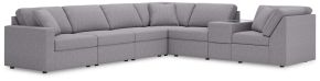 Signature Design by Ashley® 92104S33 Modmax - 7-Piece Sectional With Storage Console And Laf Corner Chair - Granite