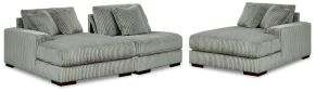 Signature Design by Ashley® 21105S18 Lindyn - 3-Piece Sectional With Double Chaises - Fog
