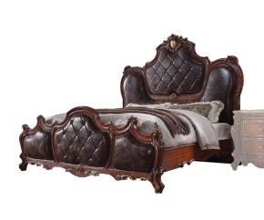 ACME 28237EK ACME 28237EK Picardy - Eastern King Bed - Synthetic Leather & Honey Oak