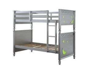 ACME 38325 Valerie - Twin Over Twin Bunk Bed - Silver Finish