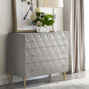 ACME AC02507 Anson - Console Cabinet - Metallic Silver & Champagne