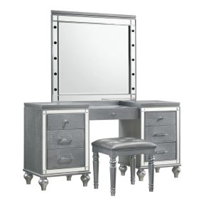 New Classic BA9698S-091 Valentino - Vanity Table Mirror (Bulbs Not Included) - Silver