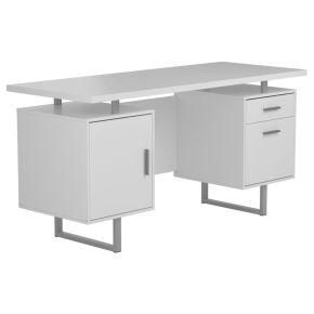 CoasterEveryday 803521 Lawtey - 2-Drawer Computer Desk - White High Gloss