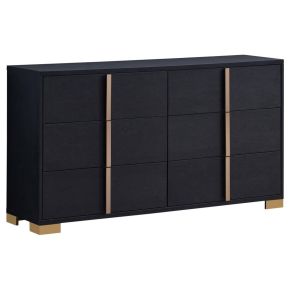 Coaster Fine Furniture 222833 Marceline - 6-Drawer Dresser - Black