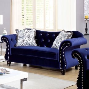 Furniture of America CM6159BL-LV-VN Jolanda - Loveseat - Blue