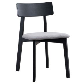 ACME DN04186 Real - Side Chair (Set of 2) - Gray Linen & Black
