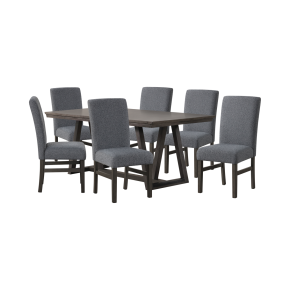 New Classic 40-4125-DG6C High Line - Dining Table & 6 Chairs - Gray
