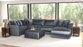 Jackson 2245/36/31/59/76/12-23 Jackson 2245/36/31/59/76/12-23 Remington - 5 Piece Modular Sectional (RSF Chaise) And 1 Included Cocktail Ottoman - Slate