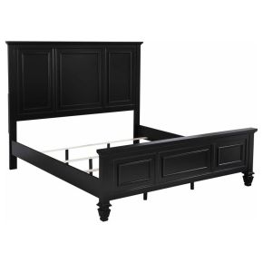 CoasterEssence 201321KEN Sandy Beach - Eastern King Wood Panel Bed - Black