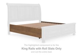 Signature Design by Ashley® PCB779-99 Feddinger - King Rails With Roll Slats - Medium Brown