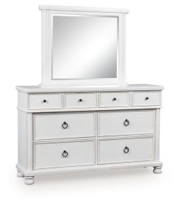 Signature Design by Ashley® PCB823B1 Rowlenstown - Dresser And Mirror - Antique White