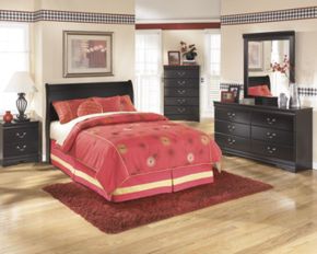 Ashley Furniture B128-87 Huey - Black - Full Sleigh Headboard