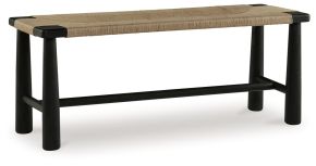 Signature Design by Ashley® A3000684 Acerman - Black / Natural - Accent Bench