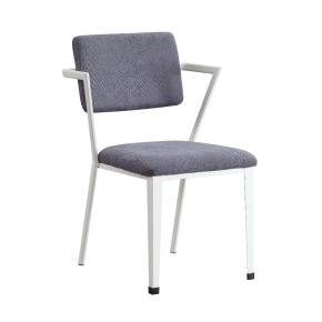 ACME 37888 Cargo - Chair - Gray Fabric & White