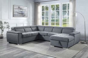 ACME LV00968 Hanley - Sectional Sofa - Gray Fabric
