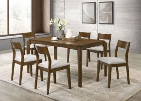 Coaster Fine Furniture 108921-S7 Almonte - 7 Piece Rectangular Dining Set - Dark Brown