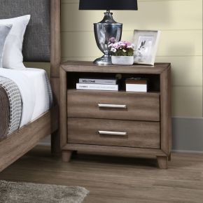 New Classic B3412-040 Harrisburg - 2 Drawer Nightstand - Walnut